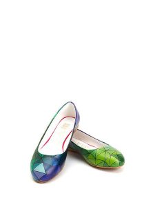 Goby Baleriny w kolorze niebiesko-zielonym ze wzorem rozmiar: 38. Niebieskie balerinki Goby, bez wzorów, z materiału, bez obcasa, bez zapięcia. Za 140,20 zł.