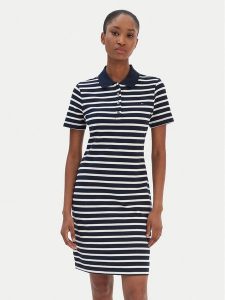 Tommy Hilfiger Sukienka codzienna 1985 WW0WW43228 Granatowy Slim Fit. Niebieskie sukienki TOMMY HILFIGER, na co dzień, s, bez wzorów, z bawełny, bez kołnierzyka, bez ramiączek, proste. Za 499,99 zł.