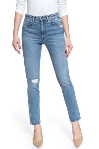 WRANGLER RETRO-SKINNY SPODNIE DAMSKIE VINTAGE NOISE W253WB058 112128002. Rurki Wrangler, z jeansu. Za 189,99 zł.