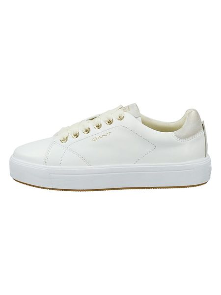 GANT Footwear Skórzane sneakersy "Avino" w kolorze białym rozmiar: 40. Białe trampki GANT Footwear, bez wzorów, bez zapięcia. Za 375,08 zł.