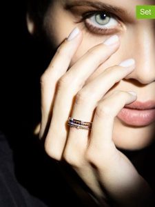 ATELIER DU DIAMANT Złote pierścionki (4 szt.) "Harmonie" z diamentami rozmiar: 50. Żółte pierścionki ATELIER DU DIAMANT, z diamentem, złote. Za 2 566,99 zł.