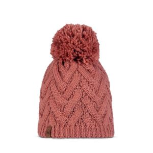Czapka dzianinowa i polarowa dla kobiet Buff Caryn. Czerwone czapki Buff, bez wzorów, z dzianiny, eleganckie. Za 142,30 zł.