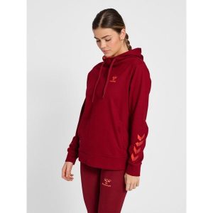 Damska bawełniana bluza z kapturem Hummel Off-Grid. Brązowe bluzy Hummel, bez wzorów, z bawełny, z kapturem. Za 182,50 zł.