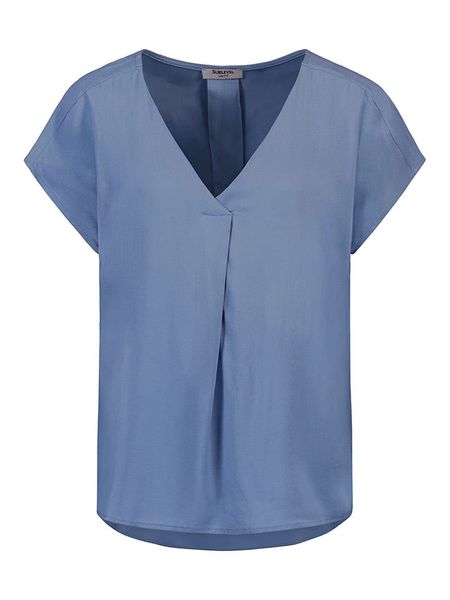 Sublevel Bluzka w kolorze niebieskim rozmiar: XL. Niebieskie bluzki Sublevel, s, bez wzorów, z wiskozy, klasyczne, bez kołnierzyka, bez ramiączek. Za 61,17 zł.