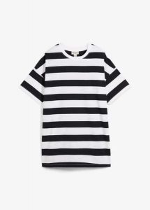 T-shirt oversize z czystej bawełny organicznej. Fioletowe t-shirty bonprix, bez wzorów, z bawełny, bez kołnierzyka, bez ramiączek. Za 59,99 zł.