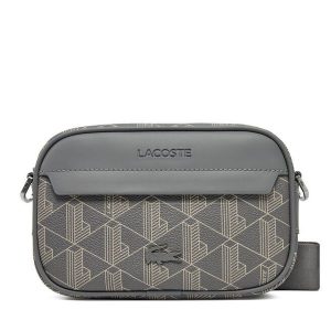 Torebka Lacoste. Czarne listonoszki Lacoste, bez wzorów, bez dodatków. Za 339,99 zł.