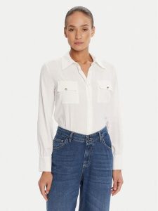 Rinascimento Koszula CFC0125777003 Biały Regular Fit. Białe koszule Rinascimento, s, bez wzorów, z syntetyku, bez kołnierzyka, bez ramiączek. Za 249,99 zł.