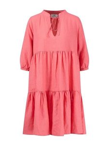 FYNCH-HATTON Lniana sukienka w kolorze różowym rozmiar: 38. Różowe sukienki FYNCH-HATTON, na co dzień, bez wzorów, ze lnu, bez kołnierzyka, bez ramiączek, midi, proste. Za 152,99 zł.