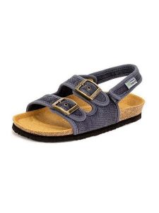 Natural world Sandały w kolorze granatowym rozmiar: 33. Niebieskie sandały Natural World, bez wzorów, z otwartym noskiem, bez obcasa, bez zapięcia. Za 121,99 zł.