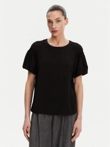 French Connection Bluzka 72LZP Czarny Regular Fit. Czarne bluzki French Connection, xs, bez wzorów, z syntetyku, bez kołnierzyka, bez ramiączek. Za 159,99 zł.