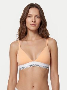 Calvin Klein Underwear Biustonosz braletka LV00QF8498 Pomarańczowy jasny. Brązowe biustonosze Calvin Klein Underwear, bez wzorów, z bawełny. Za 179,99 zł.