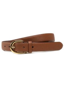 LAUREN RALPH LAUREN Pasek Charm Classc 412802952005 Brązowy. Brązowe paski Lauren Ralph Lauren, bez wzorów, ze skóry. Za 234,99 zł.
