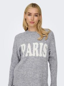 ONLY Sweter w kolorze szarym rozmiar: M. Szare swetry oversize ONLY, m, bez wzorów, ze splotem, bez ramiączek. Za 131,74 zł.