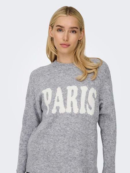 ONLY Sweter w kolorze szarym rozmiar: M. Szare swetry oversize ONLY, m, bez wzorów, ze splotem, bez ramiączek. Za 82,83 zł.