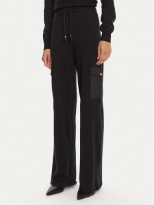 Liu Jo Sport Spodnie dzianinowe TF5041 MS75L Czarny Regular Fit. Czarne spodnie dresowe Liu Jo Sport, l, bez wzorów, z dresówki. Za 409,99 zł.