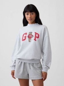 GAP Bluza w kolorze szarym rozmiar: L/XL. Szare bluzy GAP, l, bez wzorów, bez kaptura. Za 130,35 zł.