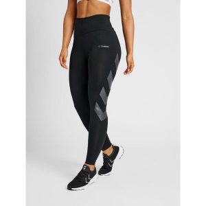 Damskie wysokie legginsy Hummel MT Paris. Czarne legginsy Hummel, bez wzorów, z dżerseju. Za 207,50 zł.