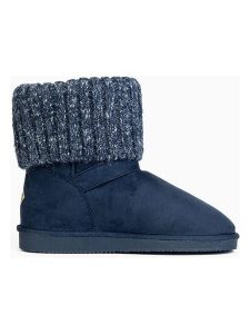 ISLAND BOOT Botki zimowe "Kourtney" w kolorze granatowym rozmiar: 39. Niebieskie botki Island Boot, na zimę, bez wzorów, z materiału, bez obcasa, bez zapięcia. Za 198,95 zł.