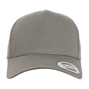 Klasyczna 5panelowa Czapka Z Daszkiem. Szare czapki FLEXFIT, bez wzorów, klasyczne. Za 72,99 zł.
