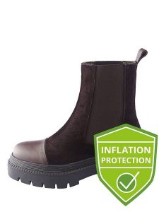 D.Moro Skórzane sztyblety w kolorze ciemnobrązowym rozmiar: 36. Brązowe botki D.Moro, bez wzorów, z materiału, bez obcasa, bez zapięcia. Za 305,45 zł.