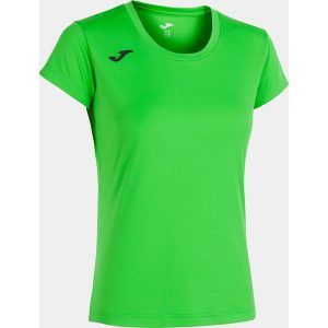Koszulka do biegania damska Joma Record II z krótkim rękawem. Zielone bluzki JOMA, xl, bez wzorów, sportowe, bez kołnierzyka, bez ramiączek. Za 84,50 zł.