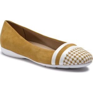Baleriny GEOX - D Annytah A D927NA 02107 C2Q1Z Ochre/White. Balerinki marki Geox. Za 389,00 zł.