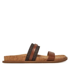 Klapki MICHAEL Michael Kors. Brązowe klapki MICHAEL Michael Kors, bez wzorów, bez obcasa. Za 369,99 zł.