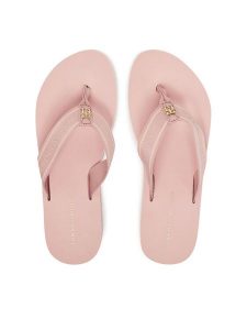 Tommy Hilfiger Japonki Hilfiger Webbing Beach Sandal FW0FW08515 Różowy. Czerwone klapki TOMMY HILFIGER, bez wzorów, z materiału, bez obcasa. Za 139,99 zł.