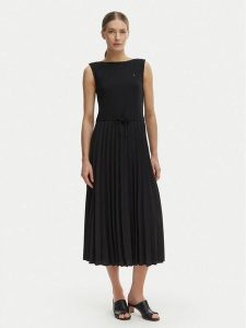 Tommy Hilfiger Sukienka codzienna WW0WW49312 Czarny Regular Fit. Czarne sukienki TOMMY HILFIGER, na co dzień, xs, bez wzorów, z syntetyku, bez kołnierzyka, bez ramiączek, proste. Za 649,99 zł.