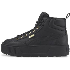 Trampki Puma Karmen Mid, Kobiety. Czarne buty sportowe Puma, bez wzorów, z gumy, bez zapięcia. Za 405,00 zł.