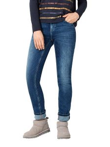 Timezone Dżinsy "Marah" - Slim fit - w kolorze granatowym rozmiar: W28/L30. Niebieskie jeansy Timezone, bez wzorów. Za 140,20 zł.