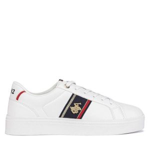 Sneakersy Beverly Hills Polo Club. Białe trampki Beverly Hills Polo Club, bez wzorów, bez zapięcia. Za 199,99 zł.