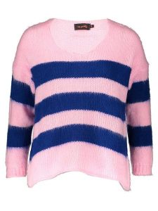 Miss goodlife Sweter w kolorze jasnoróżowo-granatowym rozmiar: L. Niebieskie swetry oversize miss goodlife, l, bez wzorów, z wełny, bez ramiączek. Za 122,96 zł.