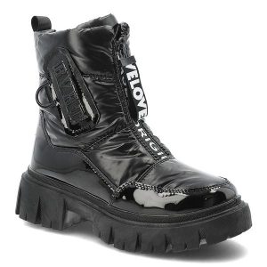 Czarne Śniegowce Filippo Ocieplane Buty Damskie. Czarne buty zimowe Filippo, bez obcasa, bez zapięcia. Za 144,99 zł.