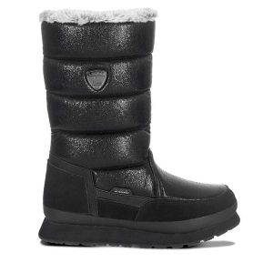 Śniegowce Luhta. Czarne buty zimowe Luhta, bez obcasa, bez zapięcia. Za 419,99 zł.