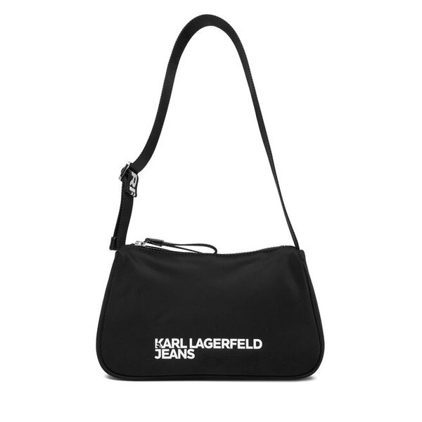 Torebka Karl Lagerfeld Jeans. Czarne torebki klasyczne Karl Lagerfeld Jeans, bez wzorów, z jeansu, bez dodatków. Za 342,99 zł.