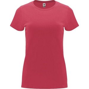 Damska Koszulka Z Krótkim Rękawem Capri. Czerwone bluzki ROLY, xl, bez wzorów, sportowe, bez kołnierzyka, bez ramiączek. Za 31,99 zł.