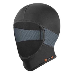 Czapka letnia z jedwabiu chłodzącego UV, kominiarka czarna/szara. Szare czapki WEST BIKING, bez wzorów, z jedwabiu, sportowe. Za 54,32 zł.