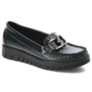 Zielone Półbuty Lemar Damskie Eleganckie Obuwie. Zielone półbuty Lemar, bez wzorów, z jeansu, bez obcasa, bez zapięcia. Za 289,00 zł.