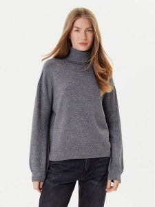 Liu Jo Golf MF5234 MA27R Szary Regular Fit. Szare golfy Liu Jo, bez wzorów, z wiskozy. Za 489,99 zł.