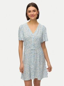 Vero Moda Sukienka letnia Alba 10292845 Biały Regular Fit. Białe kombinezony Vero Moda, na lato, s, bez wzorów, z wiskozy, bez kołnierzyka, bez ramiączek. Za 139,99 zł.