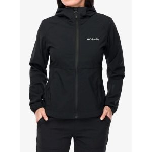 Kurtka softshell damska Columbia Heather Canyon II Hooded Softshell. Czarne kurtki Columbia, bez wzorów, z softshellu, bez kaptura. Za 456,69 zł.