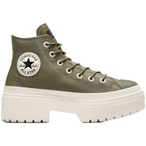 Buty Converse A11163C damskie. Zielone trampki Converse, bez wzorów, z syntetyku, bez zapięcia. Za 416,90 zł.