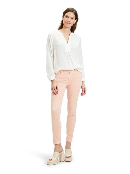 CARTOON Dżinsy - Skinny fit - w kolorze pomarańczowym rozmiar: 40. Pomarańczowe jeansy Cartoon, bez wzorów. Za 82,83 zł.