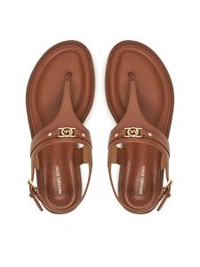 MICHAEL Michael Kors Sandały 40S5MAFS4L Brązowy. Brązowe sandały MICHAEL Michael Kors, bez wzorów, ze skóry, bez obcasa, na płaskiej podeszwie, bez zapięcia. Za 549,99 zł.