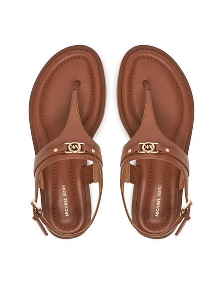 MICHAEL Michael Kors Sandały 40S5MAFS4L Brązowy. Brązowe sandały MICHAEL Michael Kors, bez wzorów, ze skóry, bez obcasa, na płaskiej podeszwie, bez zapięcia. Za 549,99 zł.