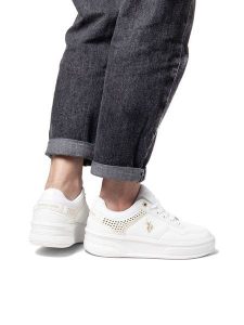 U.S. Polo Assn. Sneakersy w kolorze białym rozmiar: 36. Białe trampki U.S. Polo Assn., bez wzorów, bez zapięcia. Za 217,99 zł.