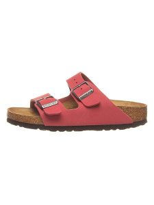 Birkenstock Klapki "Scarlet" w kolorze czerwonym rozmiar: 41. Czerwone klapki Birkenstock, bez wzorów, z otwartym noskiem, bez obcasa. Za 209,33 zł.