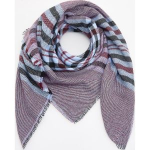Chusta w kratę - Fioletowy. Apaszki i chusty marki Reserved. W wyprzedaży za 29,99 zł.