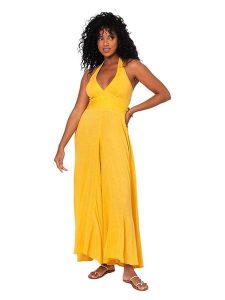 Aller Simplement Kombinezon w kolorze żółtym rozmiar: 34-40. Żółte kombinezony Aller Simplement, bez wzorów, z bawełny, bez kołnierzyka, bez ramiączek. Za 100,99 zł.